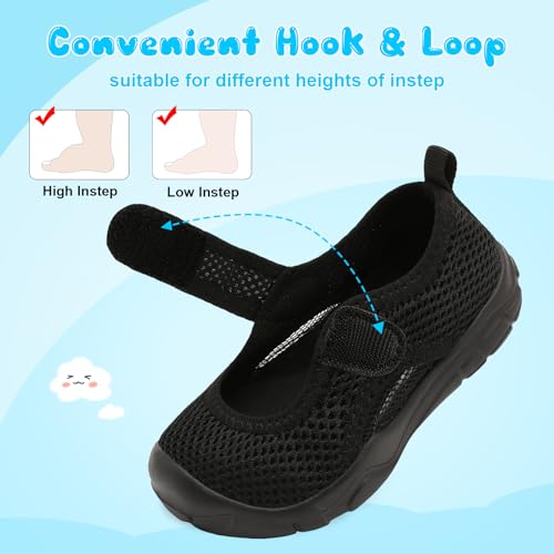 L-RUN Toddler Sandals Summer Boys Girls Adjustable Kids Sandal with Hook Loop Closed-Toe Lightweight Outdoor Sport Sandals4