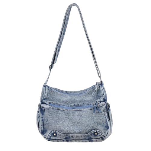Denim Crossbody Bag Casual Cross body Bag Large Capacity Handbag