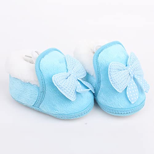 Baby Girls Boys Warm Shoes Booties Soft Comfortable Short Boots Infant Toddler Shoes Boys Shoes Infant (Blue, 13)3