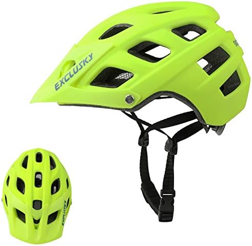 Exclusky Mountain Bike Helmet, MTB Helmet Adult Lightweight Breathable Mens Bike Helmet Cycling Mountain & Road Bicycle Helmets for Men Women