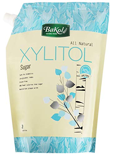 BaKol Natural Xylitol Sweetener, Non-GMO Keto Friendly Sugar Substitute with Easy Pour Packaging, Kosher, and Gluten Free, Granulated Sugar Alternative for Coffee, Tea, Baking (5lb)