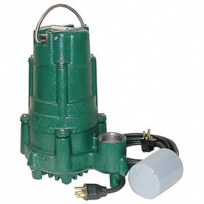 1 HP Submersible Sump Pump, Piggyback Switch Type, Cast Iron Base Material - 1 Each