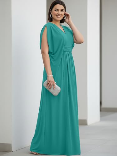 Image of KOH KOH Womens Long V-Neck Grecian Goddess Wedding Guest Maxi Dress Gown