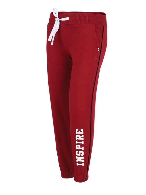 Image of Jockey AG68 Girls Super Combed Cotton French Terry Graphic Printed Relaxed Fit Joggers