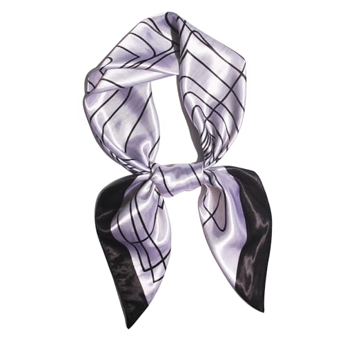 Square Scarves for Women Lightweight Large Satin Hair Scarf for Sleeping Silky Modal Hijab Bandana Neckerchief, 35"*35"2