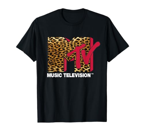 MTV Leopard Print Logo T-Shirt