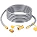 SHINESTAR 24 Feet 1/2-inch ID Natural Gas Hose with Quick Connect/Disconnect Fittings & 3/8 Female to 1/2 Male Adapter for Outdoor NG/Propane Appliance