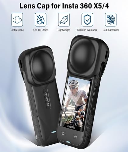 Image of 4 Pcs Insta 360 X5 Essential Bundle, Insta 360 X5 Case, Lens Guard and Silicone Cover, Compatible with Insta 360 X5 Camera for Adventure Travel and Vlogging