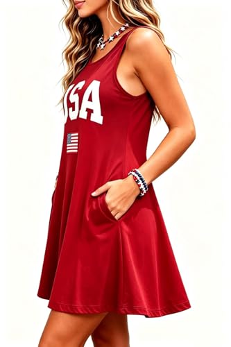 Image of Womens Sleeveless Casual Funny Patterned Holiday Dresses