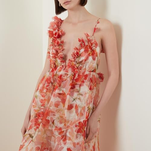 Women's Fashion Floral Pressure Pleated Evening Dresses Long Holiday Style Bridesmaid Dresses Dresses2