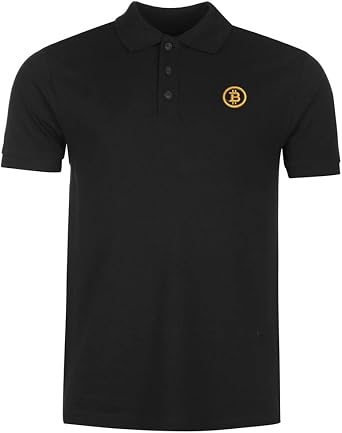 Polo Shirts Mens Bitcoin Embroidered Short Sleeve Casual Classic Mens Polo Shirts