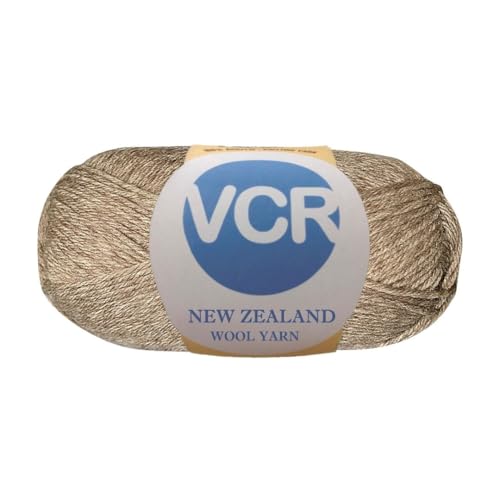 Image of VCR Light Coffee Chunky Wool Yarn, 100 Grams, Hank, 196 Meters, 100% New Zealand Wool Knitting Yarn, Soft Crosia Thread Suitable for Baby Blankets & Booties Pack of 1
