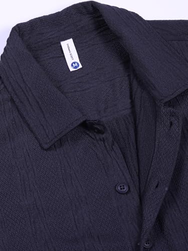 Image of Thomas Scott Men Polyester Blend Solid Oversized Fit Shirt