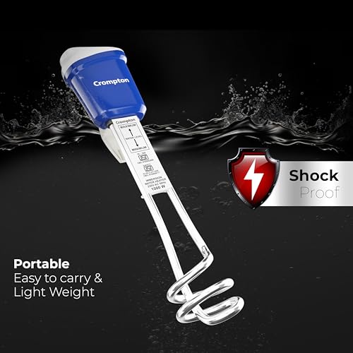 Image of Crompton IHL 251 1500-Watt Immersion Water Heater with Copper Heating Element and IP 68 Protection