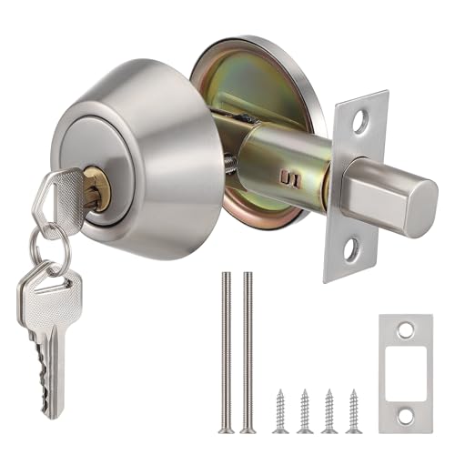 Knpwer Deadbolt con chiave in acciaio serratura, Lockset a cilindro, Serratura di sicurezza dell'ingresso anteriore