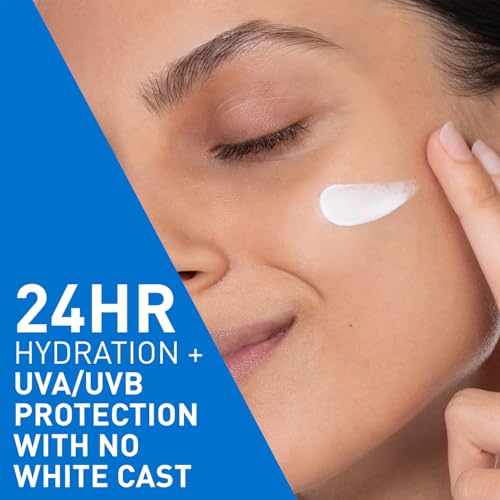 Image of CeraVe AM Facial Moisturizing Lotion for Normal to Dry Skin (52 ml) with Broad Spectrum Sunscreen SPF 50, Enriched with Ceramides, Niacinamide & Hyaluronic acid