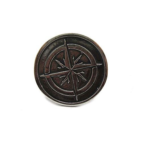 Bague boussole en argent massif 925 ajustable R001978 Empress