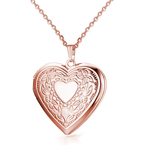 YOUFENG Love Heart Locket Necklace Pendant Locket Necklace That Holds Pictures Gifts