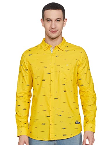 Image of Spykar Men's Solid Slim Fit Shirt