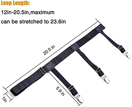AONAYO Hemdhalter 2er-Pack - Elastische Hemdhalter Unsichtbar Verstellbar