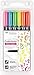 Produktbild Tombow WS-BH-6P Brush Pen Fudenosuke Neon 6er-Set, harte Spitze, pink, yellow, green, orange, red, blue