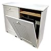 Solid Wood Trash Recycle Combo (Solid Cottage White)