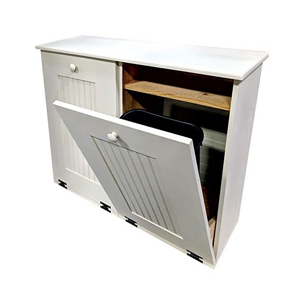 Solid Wood Trash Recycle Combo (Solid Cottage White) Solid Wood Trash Recycle Combo (Solid Cottage White)