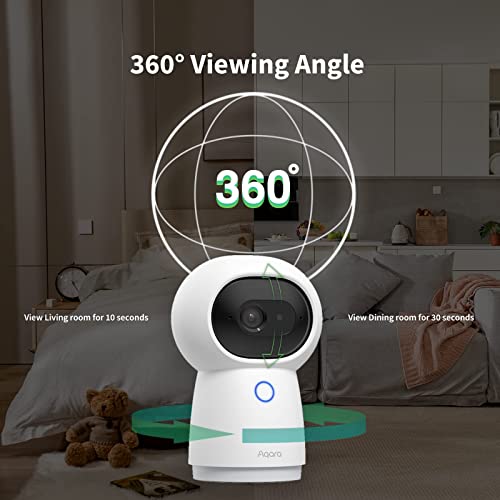 Aqara 2K Security Indoor Camera Hub G3 Plus 3 Motion Sensor, Ai Facial And Gesture Recognition, Infrared Remote Control, 360° Viewing Angle Via Pan And Tilt #TOP3