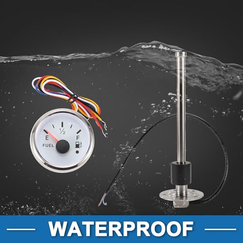 A ABSOPRO Fuel Sending Unit and Gauge Kit 225mm Length Boat Fuel Sending Unit Marine Fuel Sender Unit Metal Silver Tone 1 Set 240-33 Ohm by A ABSOPRO - Image 6
