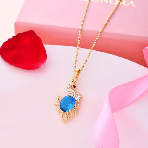 Image of 925 Sterling Silver Cubic Zirconia Animal Crystal Chain Pendant Necklace | Lovely Gift for Women and Girls, Gift for Her