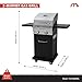 Megamaster Deluxe 2-Burner Gas Grill with Foldable Side Tables, 418 SQ In Cooking Space, 28000 BTUs, Stainless Steel Lid, Propane BBQ Grill for Outdoor Cooking, Patios, Backyards and More - 720-0864MA