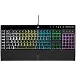 Corsair K55 RGB PRO Membrane Wired Gaming Keyboard – IP42 Dust and Spill-Resistant – 6 Macro Keys with Elgato Integration – iCUE Compatible – QWERTY NA – PC, Mac, Xbox – Black