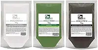 Kit Argilas Branca, Verde E Preta 1kg - Dermare 100% Puras