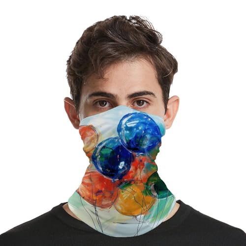Balaclava Cuello con Estampado Colorido de Globos para Hombre y Mujer, Protección Solar, Mascarilla Facial Fresca y Transpirable para Esquí y Senderismo miniatura 4