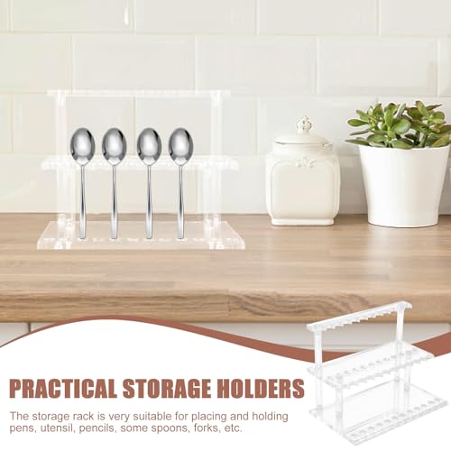 Porte-stylos acrylique transparent 24 compartiments rangement papeterie bureau