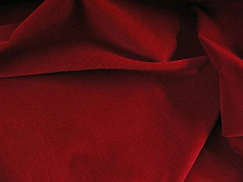 SyFabrics 100% cotton velvet fabric 56 inches wide Red by SyFabrics