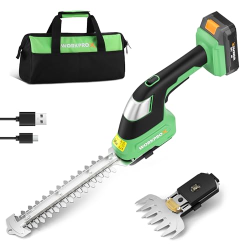 WORKPROX Cisaille Sculpte-Haie sans Fil 20V, Taille-Herbes Électr...