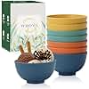 Wrova Reusable Small Bowls 10 oz Set of 8 - Unbreakable Dessert Bowl for Kitchen - Mini Bowls for Ice Cream, Snack and Fruits - Microwave & Dishwasher Safe Appetizer Bowl - Multi Colors