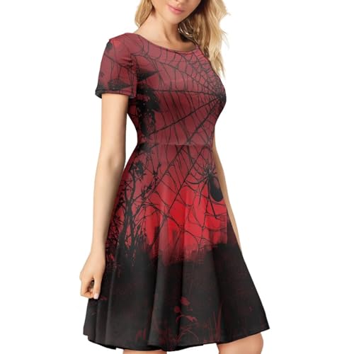 Image of Forchrinse Native Aztec Style Black White Geometric Women's Midi Dress Casual Long Dress Round Neck Swing Dress