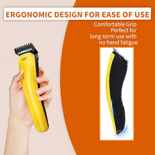 Image of HTC Hair Clippers for Men, All-in-One Electric Razor and Beard Trimmer, Cordless, Quick Charging, User-Friendly(Yellow)