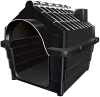 Casa de Cachorro grande e médio com proteção UV((N°5) 70X59X58,PRETO)
