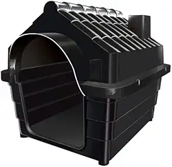 Casa de Cachorro grande e médio com proteção UV((N°5) 70X59X58,PRETO)
