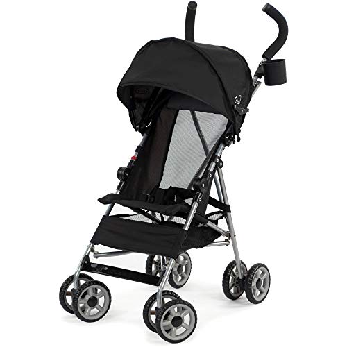Kolcraft Cloud Lightweight Umbrella Stroller with Large Sun Canopy, Black
