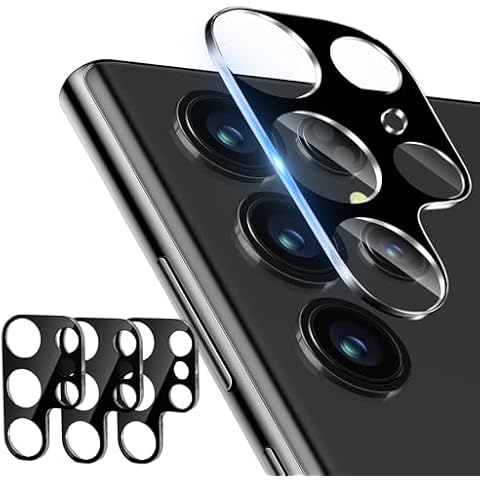 Dengduoduo 【3 Pack】 Camera Lens Protector for Samsung Galaxy S24 Ultra, Tempered Glass Camera Protector Lens Cover, Ultra HD, 9H Hardness, Anti-Scratch, Case Friendly [No Affect on Night Shots] Cover