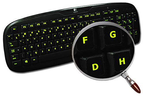 Pegatinas fluorescentes para teclado Dvorak 4Keyboard miniatura 6