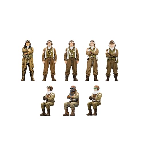figreal 1/144 大日本帝国海軍(1)PL8 8体セット 144-00016-PL8 彩色済みフィギュア パイロット