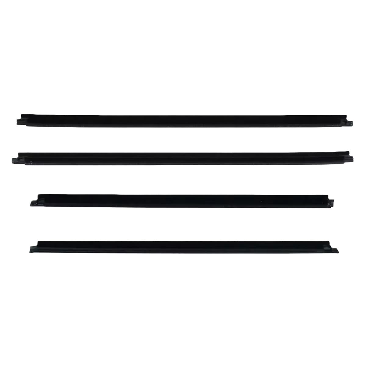 Ylrng One Color 4Pcs Window Outer Weatherstrip Side Door Moulding Trim Seal 68161-0K010 68164-0K020 68162-0K010 For Fortuner 2004-2015 Outer Window Glass Seal Belt