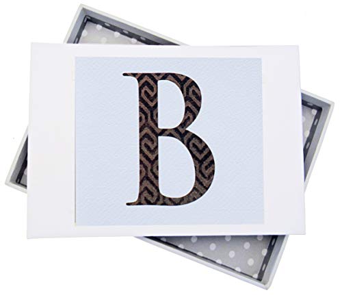 White Cotton Cards Alphabetics, Mini Photo Album, Initial B, White Board, Multi-Colour, 12.5 x 17.5 x 2.5 cm