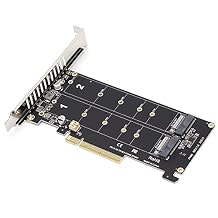 M.2 NVME SSD M Key to PCIE X8 Adapter Card, PCIE to NVME Drive Expansion Card, 32Gbps SSD PCIE 3.0/4.0 Adapter for Desktop PC, PCI E Full Channel Full Speedph45