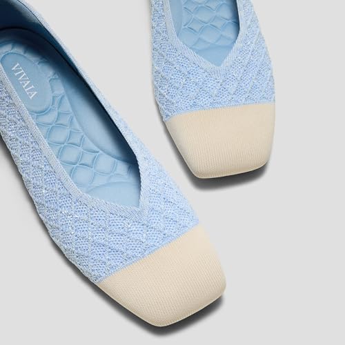 Image of VIVAIA Margot 3.0 Newly Upgraded Women's Ballet Flats Comfortable Square-Toe V-Cut Flats Casual Dress Washable Sustainable Shoes